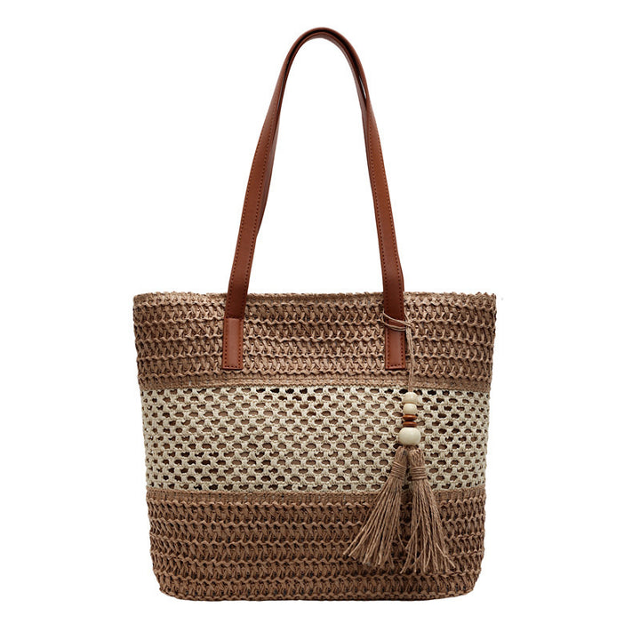 Beach bag with decorative tassel pendant Kalsten