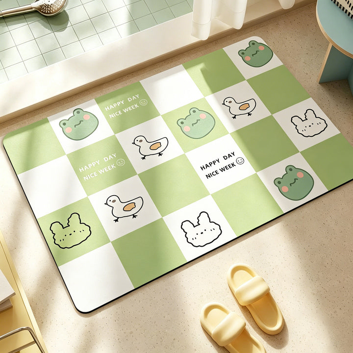 Cartoon Cat-Themed Bath Rug Kalsten