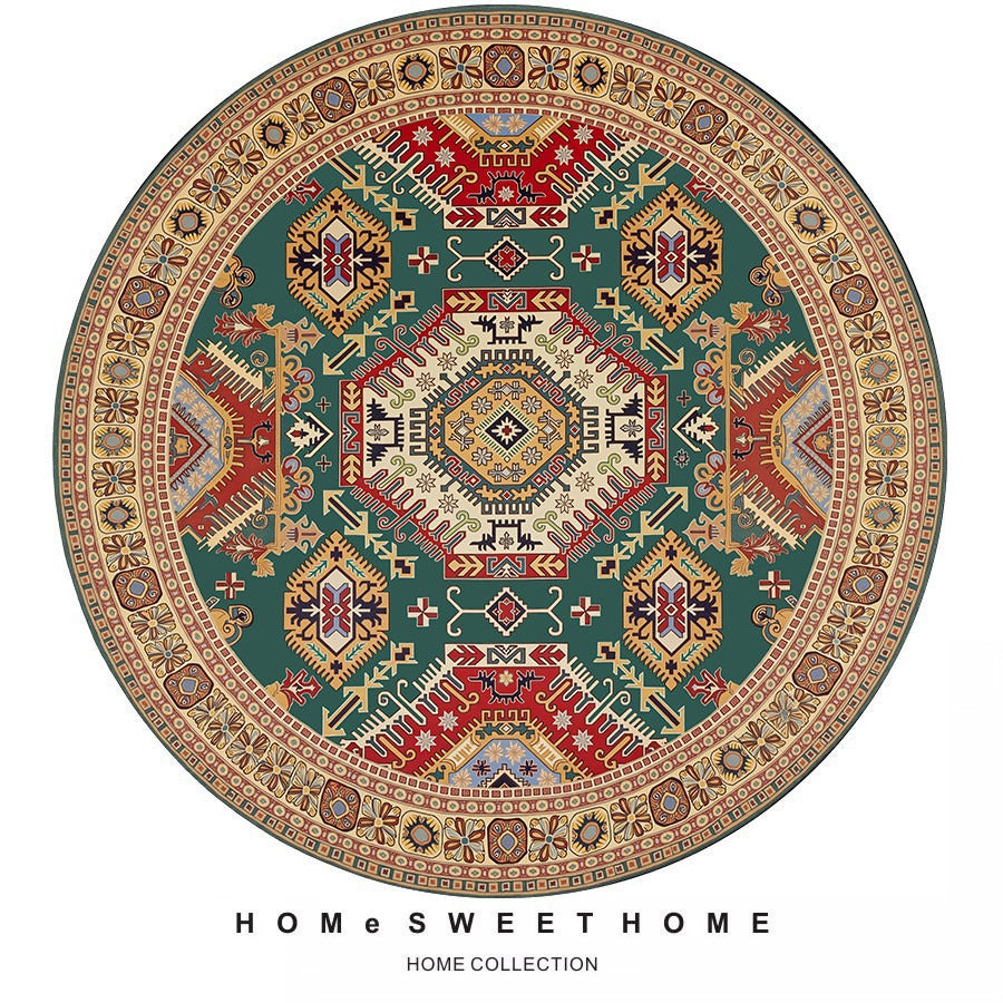 Vintage-Inspired Round Rug