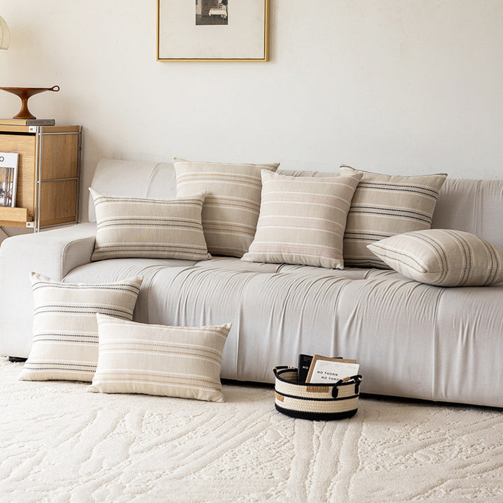 Soft Structured Stripe Decorative Cushion