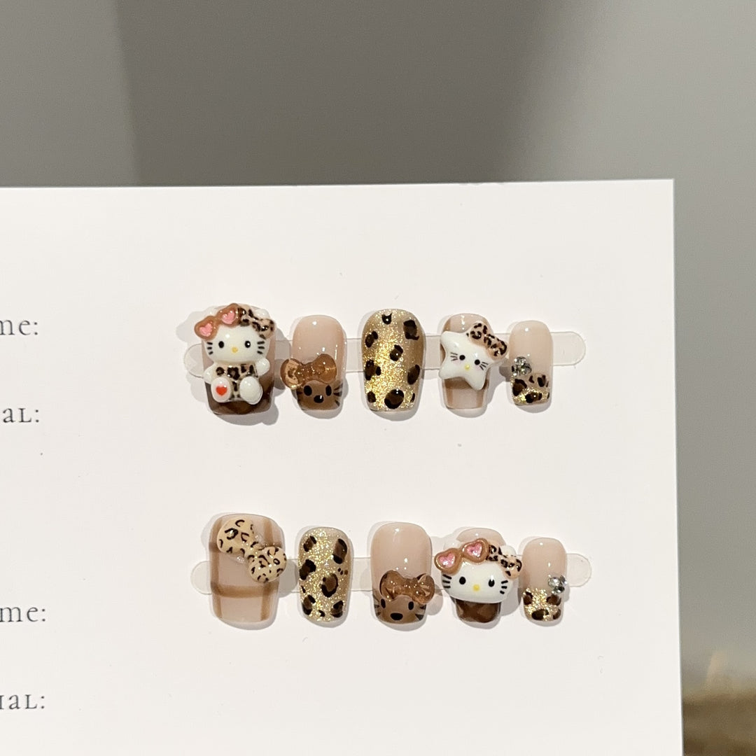 Themed Cartoon Character Press-On Nail Art Set