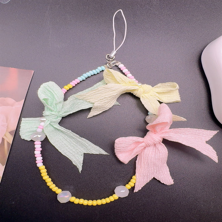 Colorful Beaded and Ribbon Phone Lanyard Kalsten