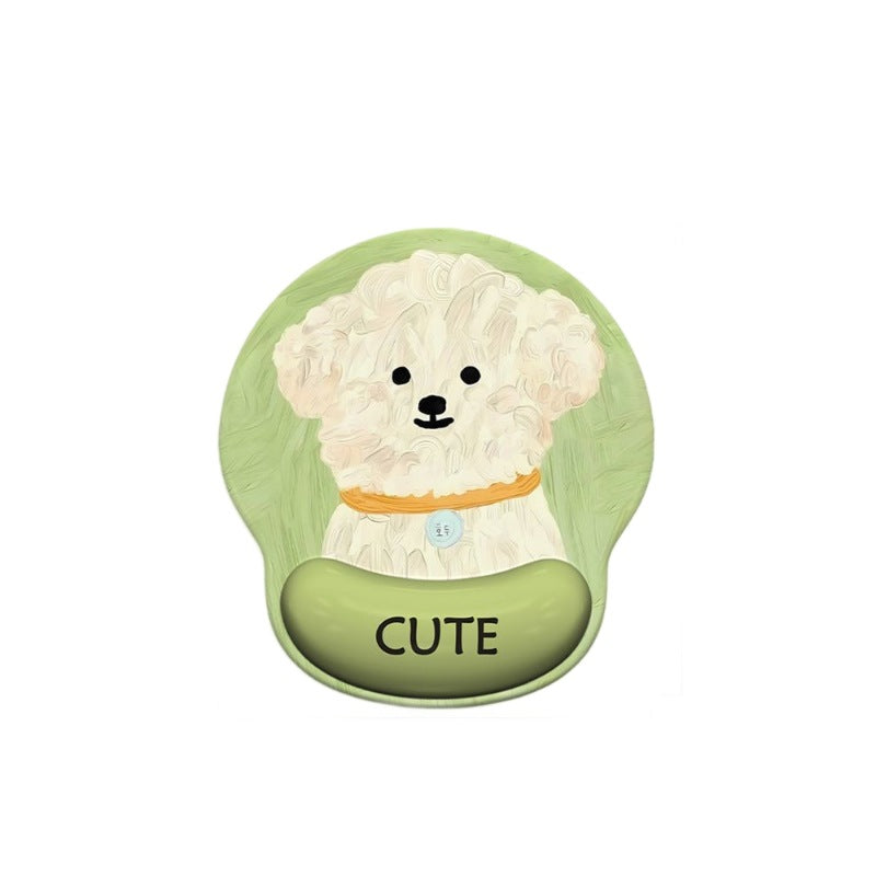 Cute Dog-Themed Ergonomic Desk Mouse Pad