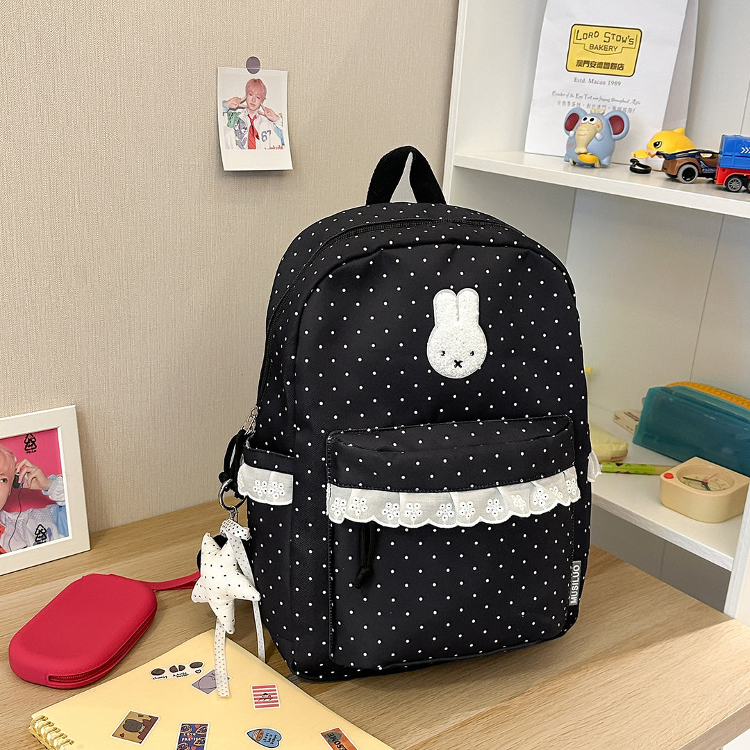 Playful Bunny-Ear Printed Backpack Kalsten