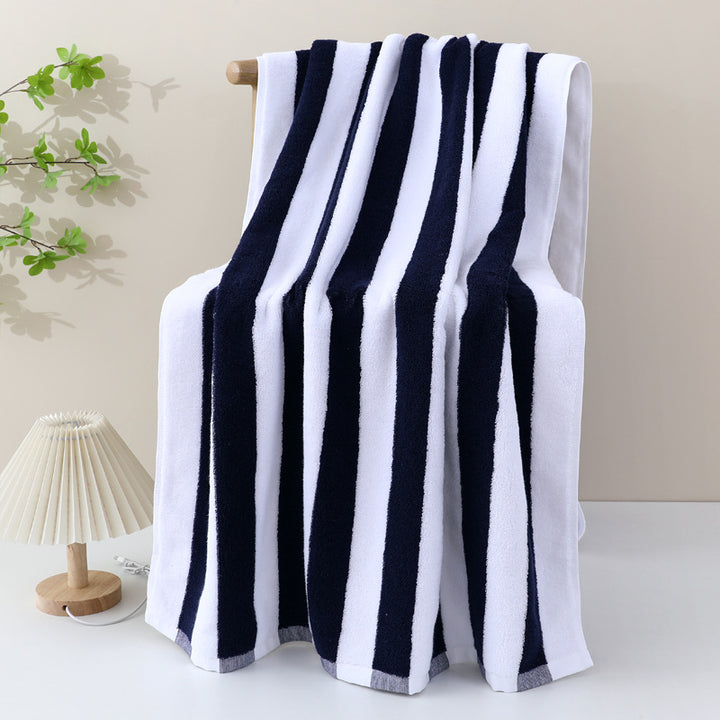 Luxurious Beach Towel With Elegant Striped Pattern Kalsten