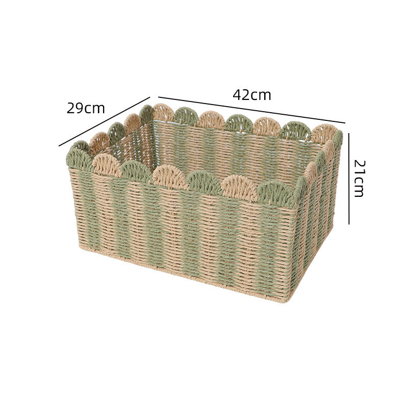 Scalloped Edge Decorative Storage Basket Kalsten