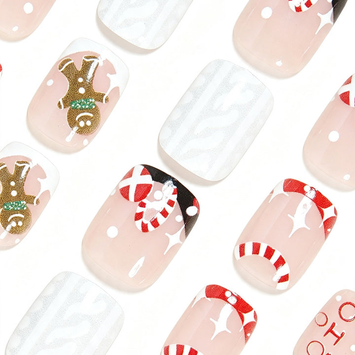 Festive Holiday-Themed Press-On Nail Art Kalsten