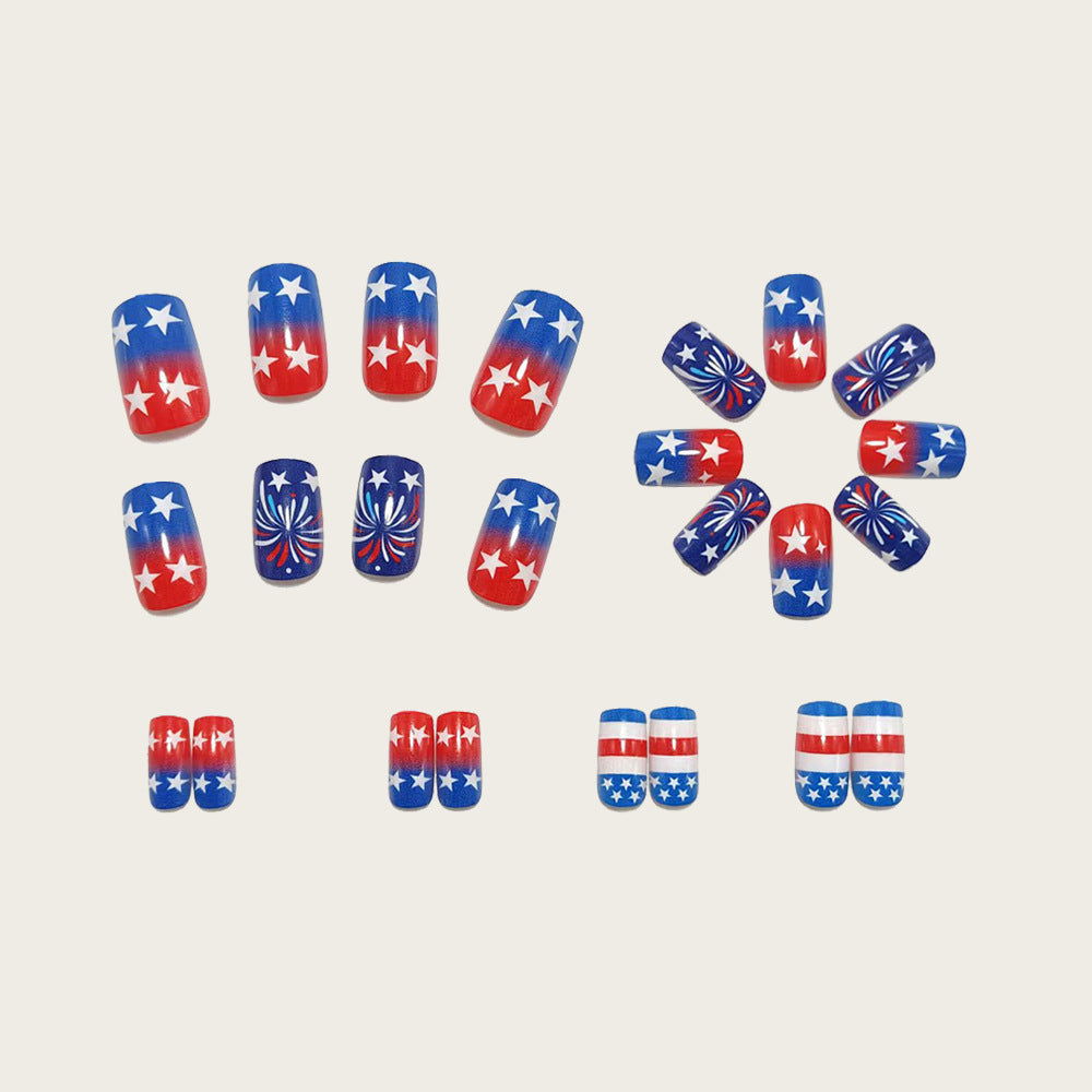 Artificial Nails in the Patriotic Design Kalsten