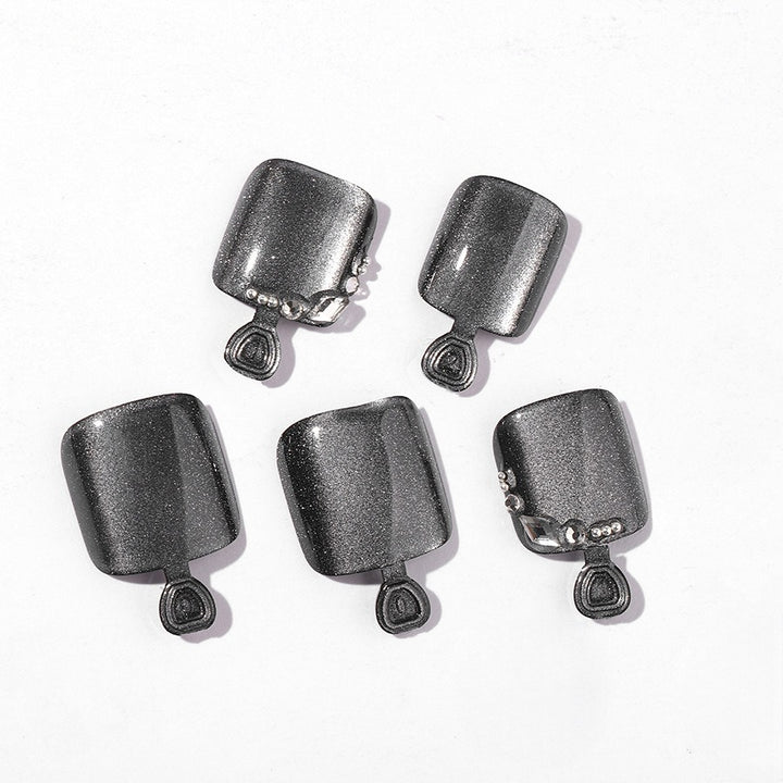 Artificial nail set with glossy surface and care accessories Kalsten