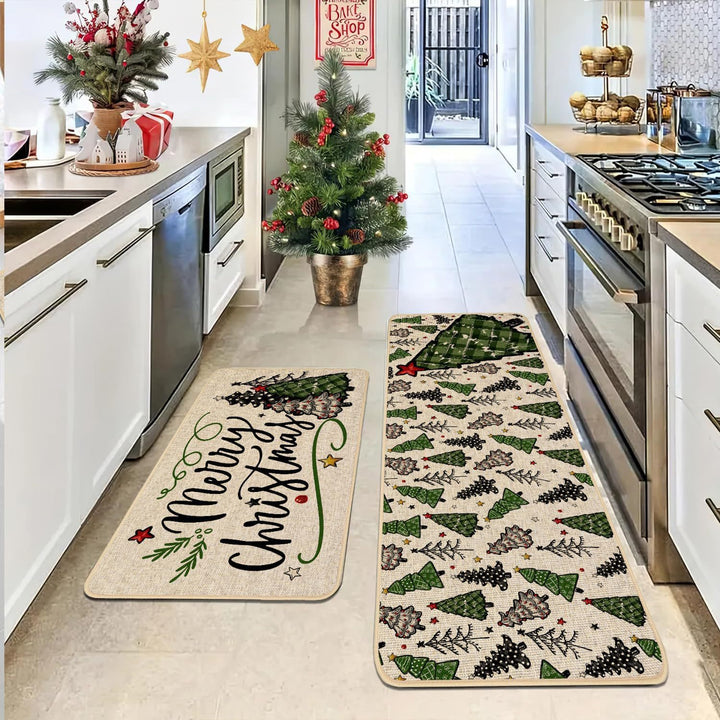 Festive Holiday Kitchen Runner Mat Kalsten