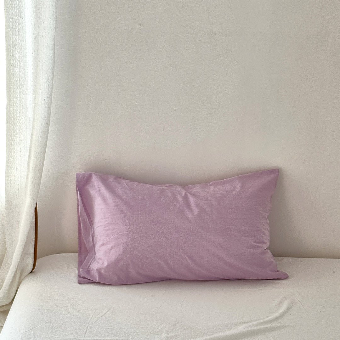 Cotton-linen pillowcase with hidden zipper