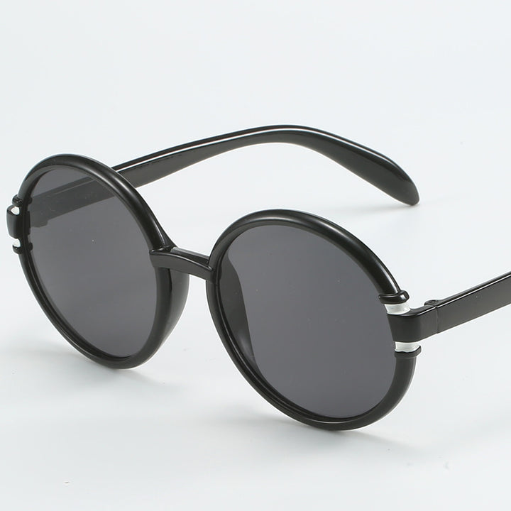 Women's round sunglasses in trendy leopard pattern with UV protection Kalsten