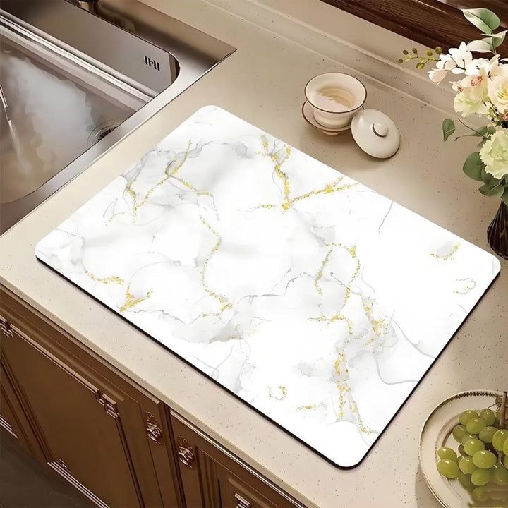 Stylish Marble Pattern Kitchen Mat Kalsten