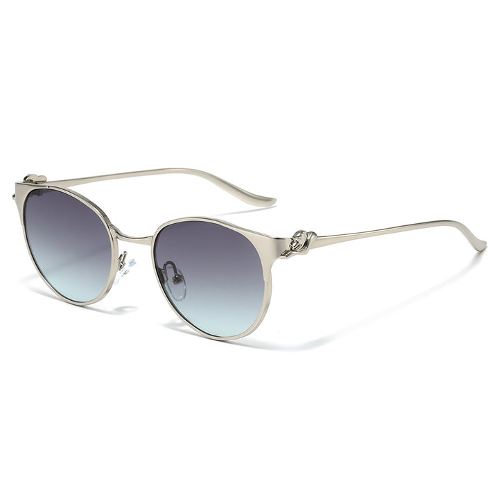 Elegant Cat-Eye Sunglasses with Decorative Gold Accents Kalsten