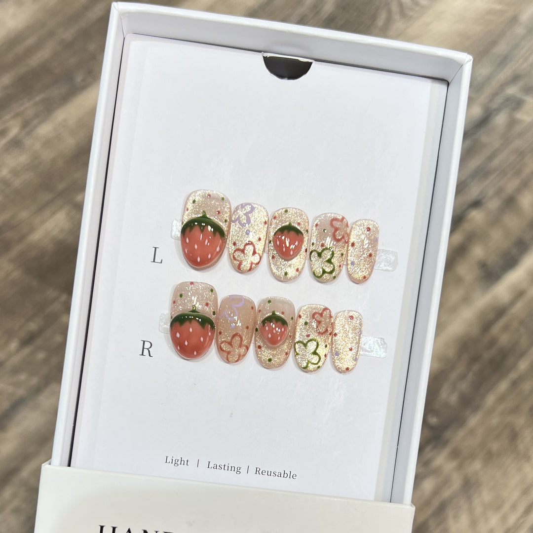 Decorative Floral Stiletto Press-On Nail Set Kalsten