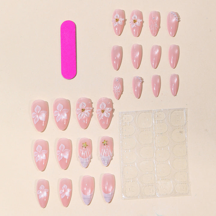 Artistic 3D Floral Nail Art Extensions Kalsten