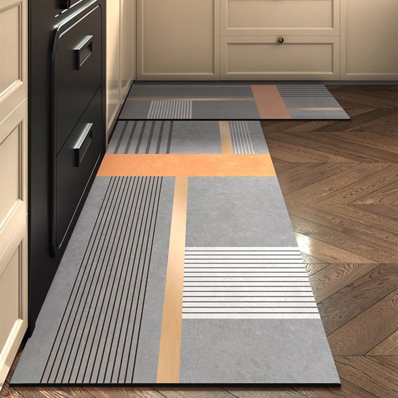 Contemporary Abstract Area Runner Mat
