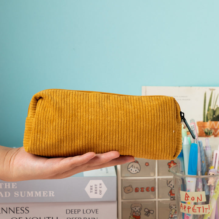 Textured Corduroy Pencil Case Kalsten