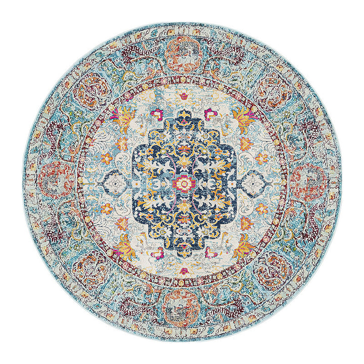 Vintage-Inspired Round Area Rug Kalsten
