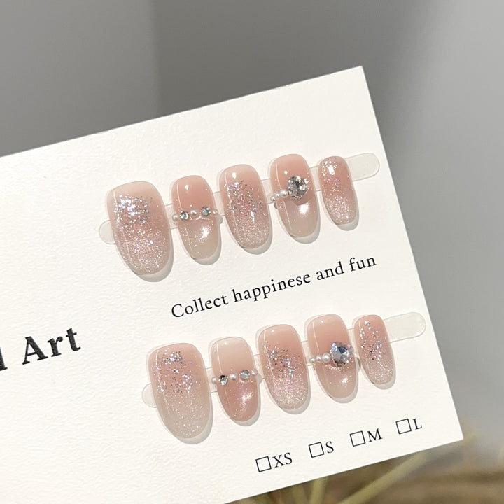 Premium Glitter Ombre Press-On Nail Art Set