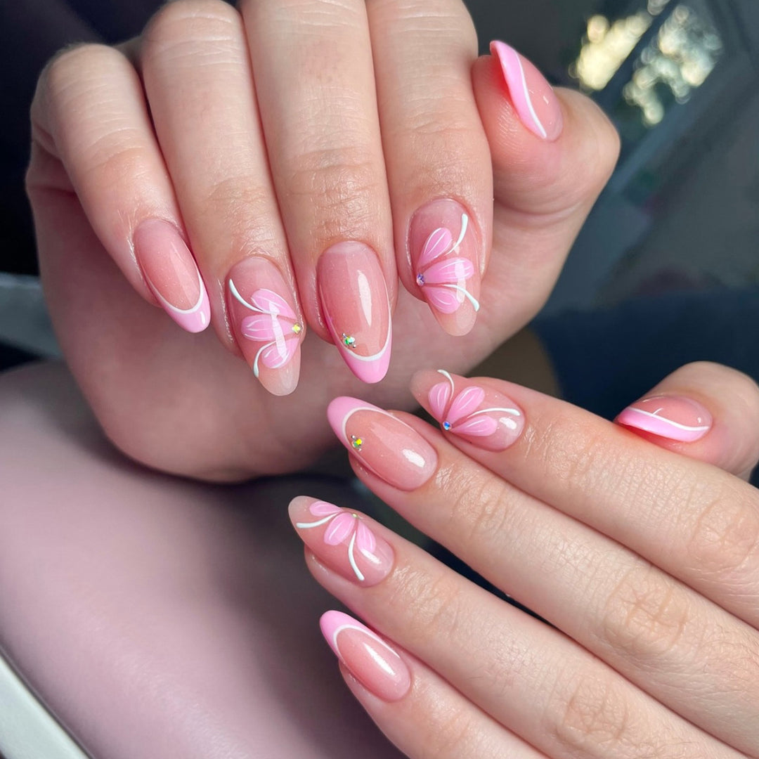 Artificial nail set with loving heart and star motifs Kalsten