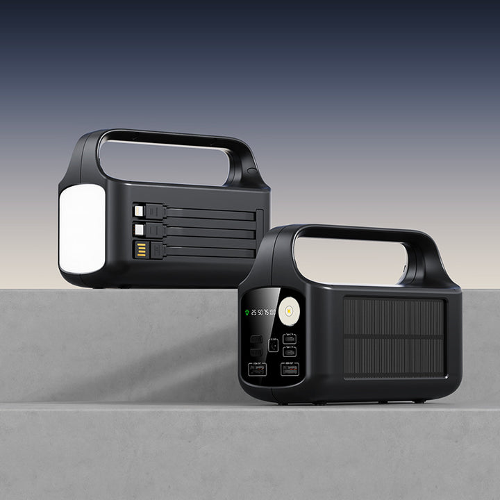 Portable solar power supply with multifunctional connections Kalsten
