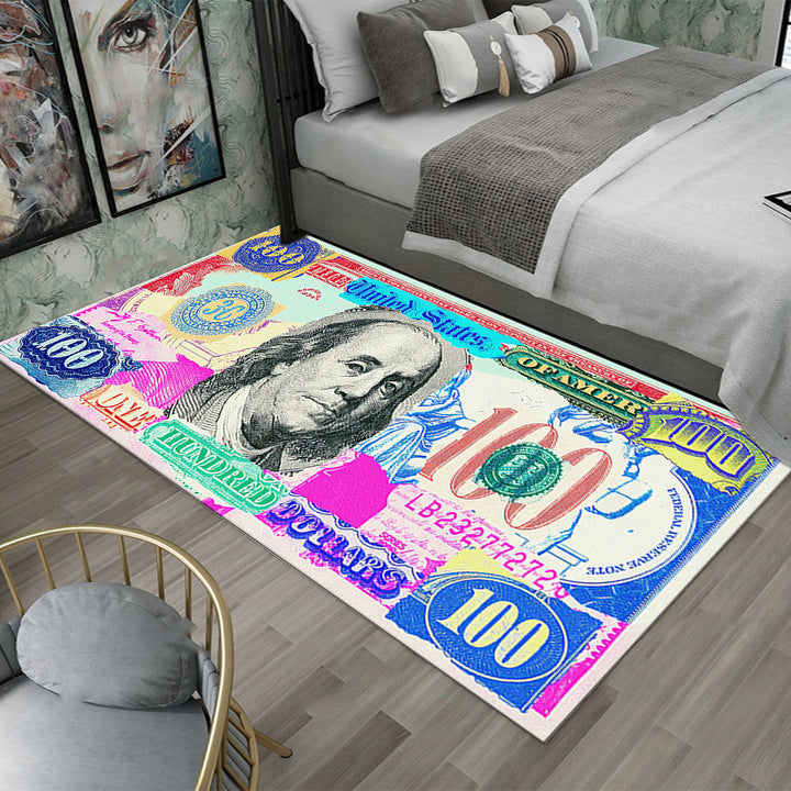 Creative Currency-Themed Area Rug
