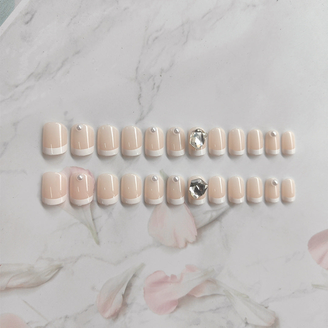 Elegant Gemstone-Embellished Press-On Nail Set Kalsten