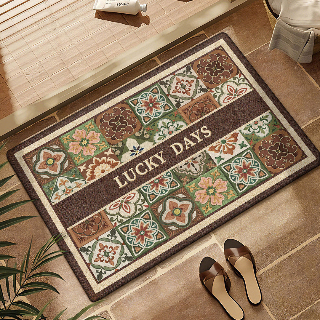 Floral Patterned Entry Mat
