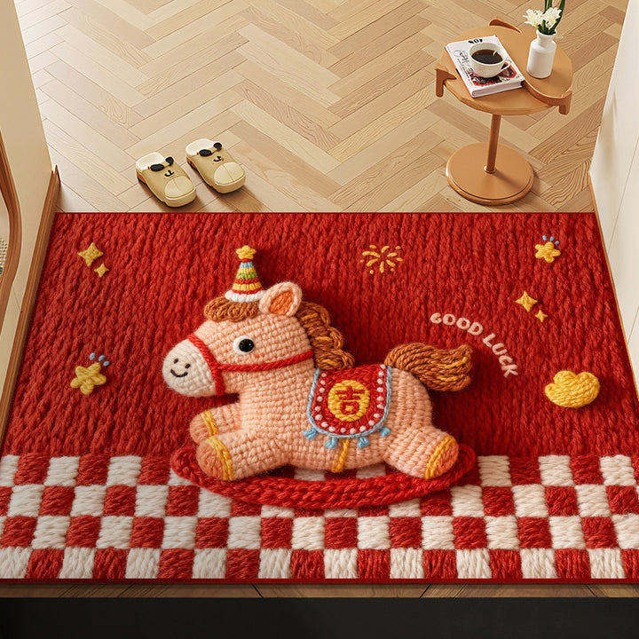 Dog Theme Cozy Doormat
