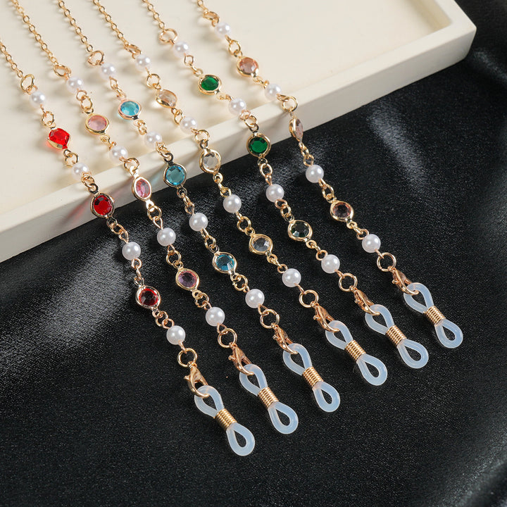 Elegant Gemstone Eyewear Chain Kalsten