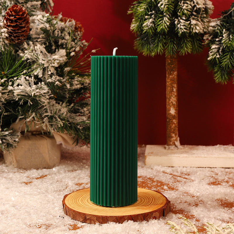 Glass Candle Holders Triple-Height Mantel Centerpiece