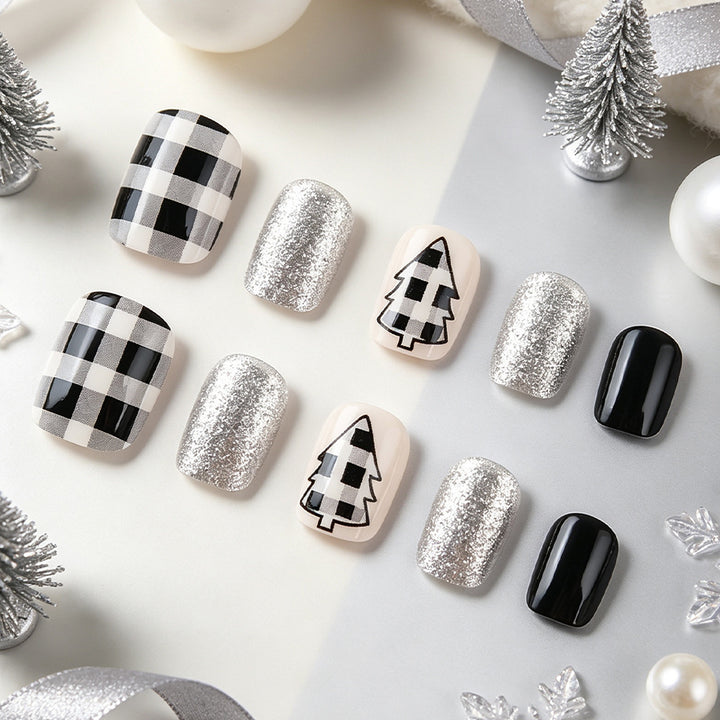 Festive Nail Art Kit with Holiday Tree Designs Kalsten