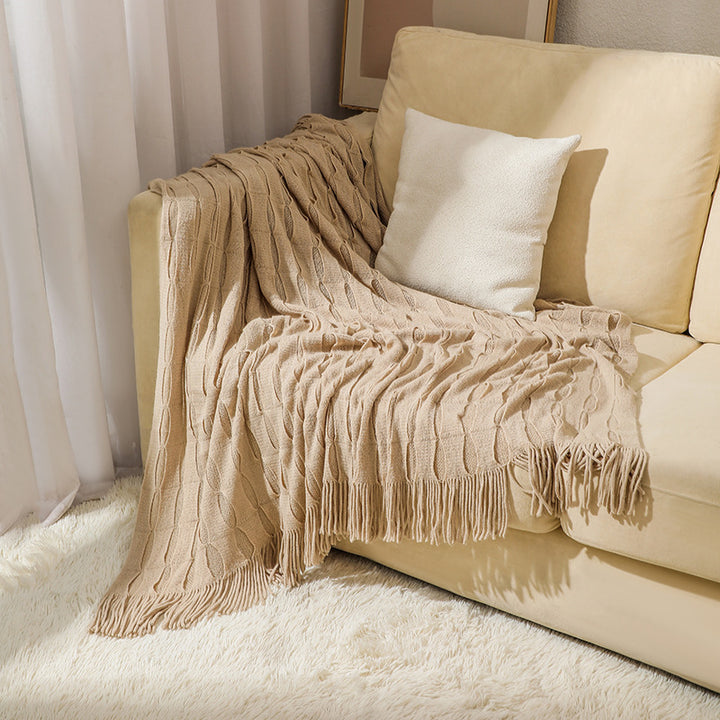 Cozy Textured Throw Blanket Kalsten