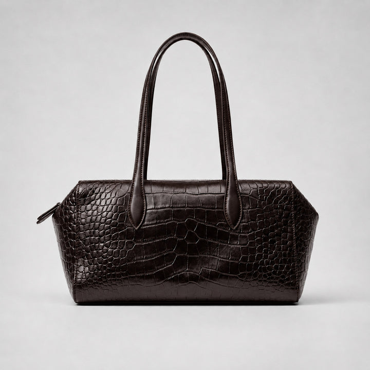 Crocodile Texture Satchel Bag