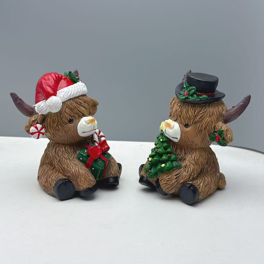 Decorative Highland Cow Figurine Kalsten