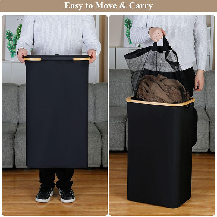 High-quality laundry basket with removable and washable inner bag Kalsten