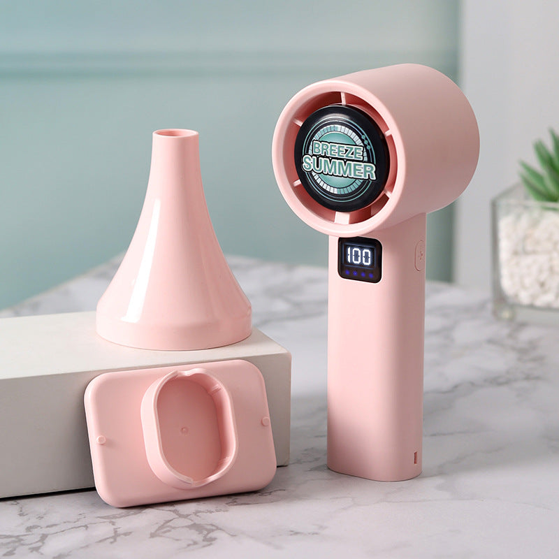 Ladies portable mini misting fan with LCD temperature display Kalsten