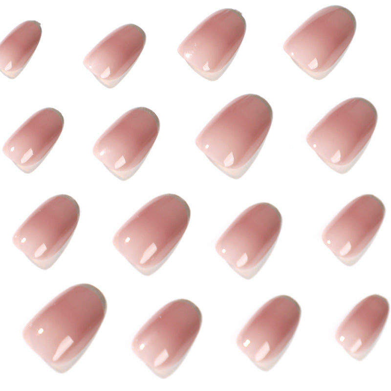 Elegant Gel Nail Extensions with Transparent Tips Kalsten