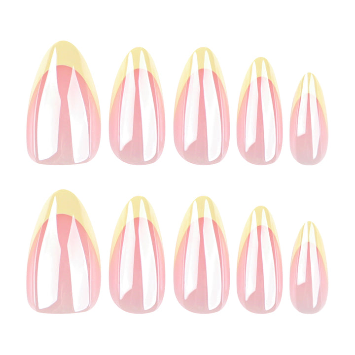 Artful Nail Extensions with Shimmering Ombre Effect Kalsten