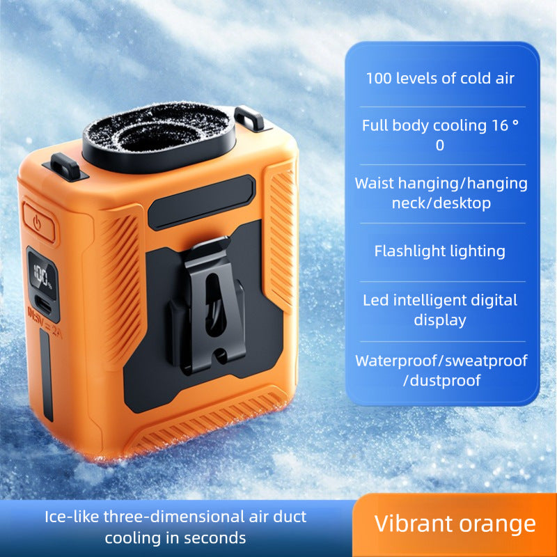 Unisex nan portable wearable rechargeable personal cooling fan with integrated flashlight and long-life lithium battery Kalsten