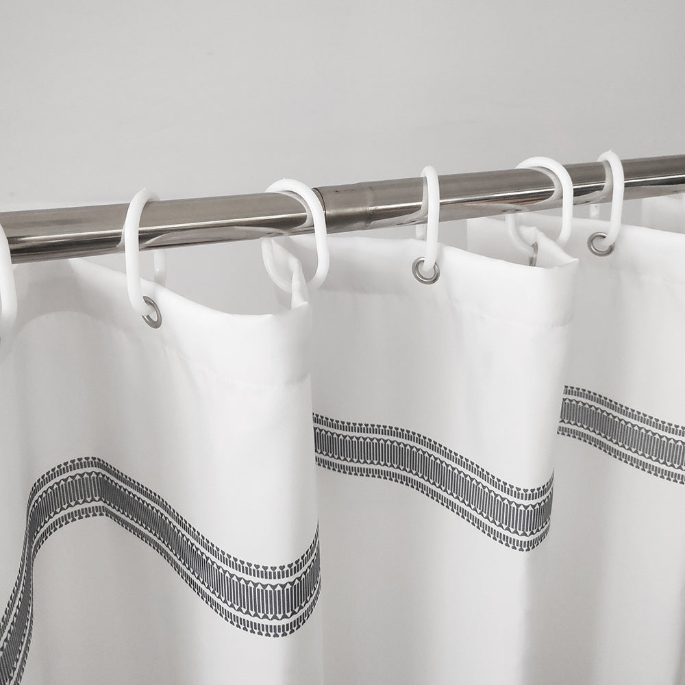 Textured Fringe Shower Curtain Kalsten