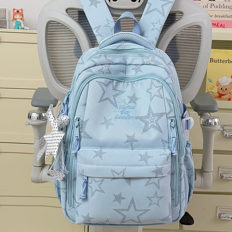 Stylish Star-Embellished School Backpack Kalsten