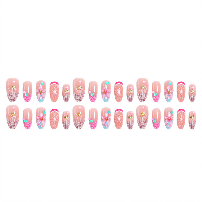 Artificial nails with colorful decorations Kalsten