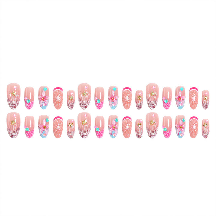 Artificial nails with colorful decorations Kalsten