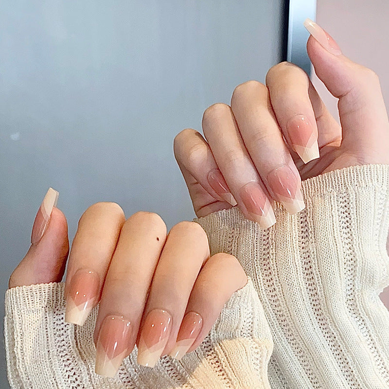 Elegant French Tip Press-On Nails Kalsten 1789389128