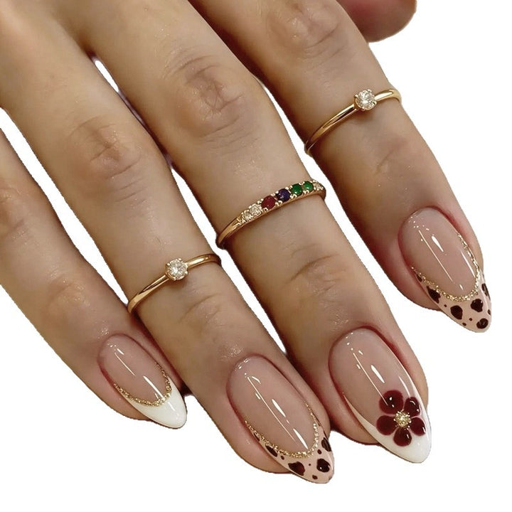 Elegant Floral Rhinestone Ring Set Kalsten