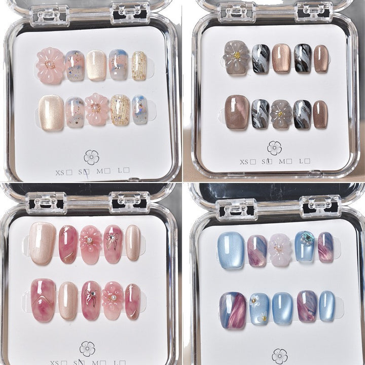 Decorative Floral Press-On Nail Set Kalsten
