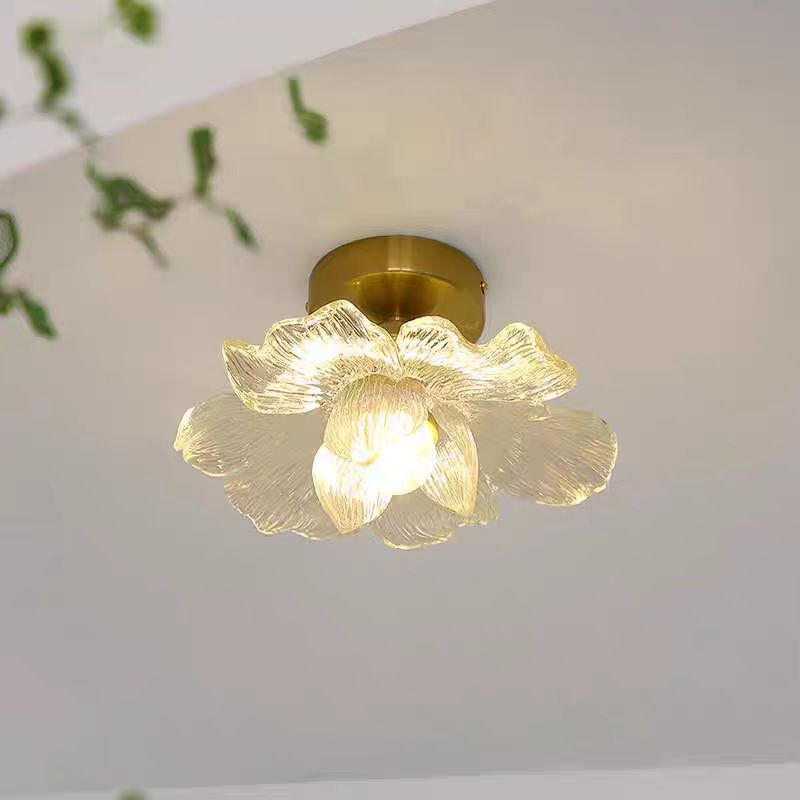 Vintage Glass Flush Mount Light