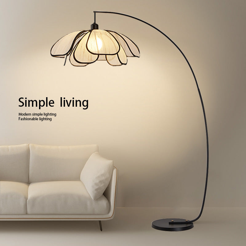 Curved Floral Floor Lamp